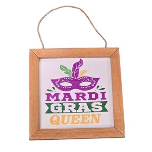 Mardi Gras Queen Wall Art Sign - Hanging Decor - New
